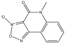 5-methyl-4-oxo-4,5-dihydro[1,2,5]oxadiazolo[3,4-c]quinolin-3-ium-3-olate,,结构式