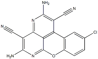 2,5-diamino-10-chlorochromeno[4,3,2-de][1,6]naphthyridine-1,4-dicarbonitrile Structure