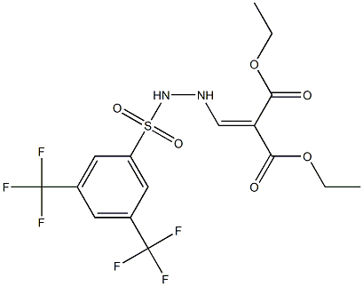 diethyl 2-[(2-{[3,5-di(trifluoromethyl)phenyl]sulfonyl}hydrazino)methylidene]malonate