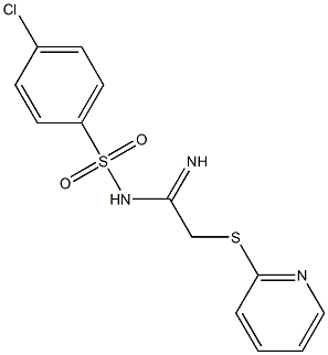N1-[2-(2-pyridylthio)ethanimidoyl]-4-chlorobenzene-1-sulfonamide,,结构式
