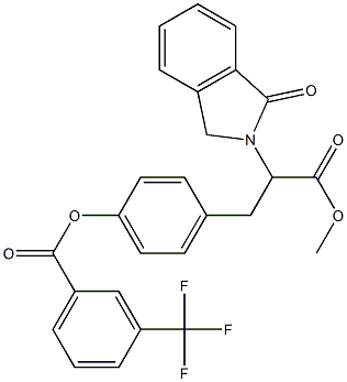 4-[3-methoxy-3-oxo-2-(1-oxo-1,3-dihydro-2H-isoindol-2-yl)propyl]phenyl 3-(trifluoromethyl)benzenecarboxylate