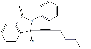 3-(1-heptynyl)-3-hydroxy-2-phenyl-1-isoindolinone Structure