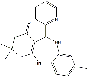 3,3,8-trimethyl-11-(2-pyridinyl)-2,3,4,5,10,11-hexahydro-1H-dibenzo[b,e][1,4]diazepin-1-one