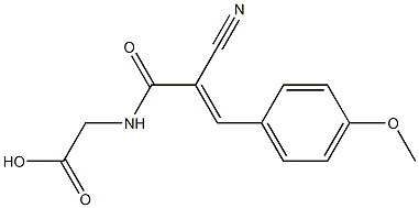 2-{[(E)-2-cyano-3-(4-methoxyphenyl)-2-propenoyl]amino}acetic acid Struktur