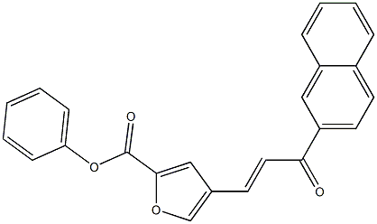 4-[(E)-3-(2-naphthyl)-3-oxo-1-propenyl]phenyl 2-furoate Struktur