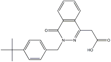 2-{3-[4-(tert-butyl)benzyl]-4-oxo-3,4-dihydro-1-phthalazinyl}acetic acid Structure