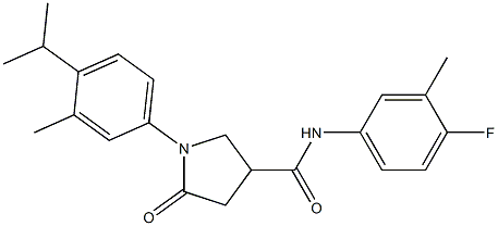 N-(4-fluoro-3-methylphenyl)-1-(4-isopropyl-3-methylphenyl)-5-oxo-3-pyrrolidinecarboxamide