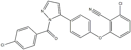 2-chloro-6-{4-[1-(4-chlorobenzoyl)-1H-pyrazol-5-yl]phenoxy}benzonitrile|