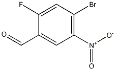 4-bromo-2-fluoro-5-nitrobenzenecarbaldehyde 化学構造式