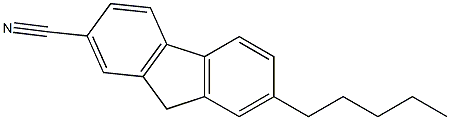 7-pentyl-9H-fluorene-2-carbonitrile 结构式