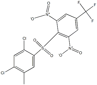 2-[(2,4-dichloro-5-methylphenyl)sulfonyl]-1,3-dinitro-5-(trifluoromethyl)benzene Structure