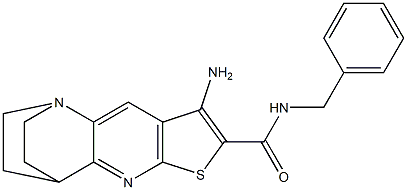  5-amino-N-benzyl-7-thia-1,9-diazatetracyclo[9.2.2.0~2,10~.0~4,8~]pentadeca-2,4(8),5,9-tetraene-6-carboxamide