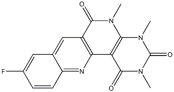 9-fluoro-2,4,5-trimethyl-1,2,3,4,5,6-hexahydrobenzo[b]pyrimido[4,5-h][1,6]naphthyridine-1,3,6-trione Structure