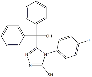 [4-(4-fluorophenyl)-5-mercapto-4H-1,2,4-triazol-3-yl](diphenyl)methanol 结构式