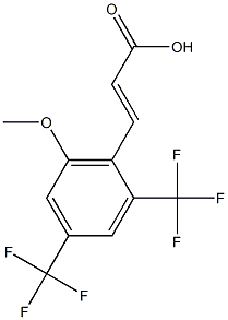 (E)-3-(2,4-bis(trifluoromethyl)-6-methoxyphenyl)acrylic acid Structure