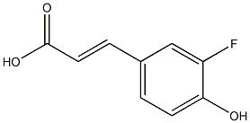 (E)-3-(3-fluoro-4-hydroxyphenyl)acrylic acid Struktur
