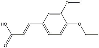 (E)-3-(4-ethoxy-3-methoxyphenyl)acrylic acid Struktur