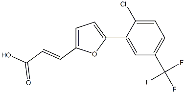 (E)-3-(5-(2-chloro-5-(trifluoromethyl)phenyl)furan-2-yl)acrylic acid Struktur