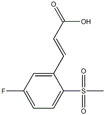 (E)-3-(5-fluoro-2-(methylsulfonyl)phenyl)acrylic acid Struktur