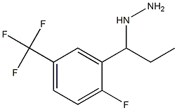 1-(1-(2-fluoro-5-(trifluoromethyl)phenyl)propyl)hydrazine Struktur