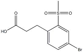 3-(4-bromo-2-(methylsulfonyl)phenyl)propanoic acid Structure