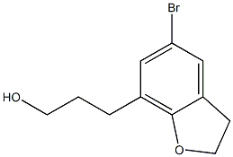 3-(5-bromo-2,3-dihydrobenzofuran-7-yl)propan-1-ol Struktur
