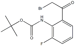 tert-butyl 2-(2-bromoacetyl)-6-fluorophenylcarbamate Struktur