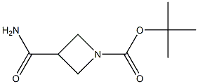 tert-butyl 3-carbamoylazetidine-1-carboxylate 化学構造式