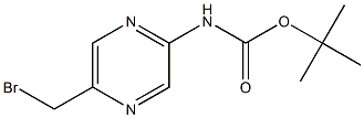tert-butyl 5-(bromomethyl)pyrazin-2-ylcarbamate Struktur