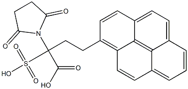 Sulfo-succinimidyl-(1-pyrenyl)butyrate Structure