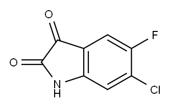 6-chloro-5-fluoroindoline-2,3-dione Structure