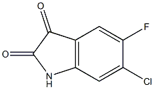 6-chloro-5-fluoroindoline-2,3-dione Structure