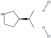 (S)-3-二甲基氨基吡咯烷二盐酸盐,,结构式