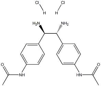 (R,R)-1,2-Bis(4-acetamidophenyl)-1,2-ethanediamine dihydrochloride Structure