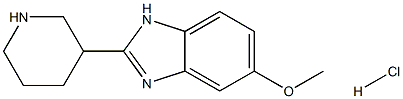 5-Methoxy-2-piperidin-3-yl-1H-benzoimidazole hydrochloride Struktur