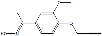 (1E)-1-[3-methoxy-4-(prop-2-ynyloxy)phenyl]ethanone oxime 结构式