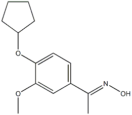 (1E)-1-[4-(cyclopentyloxy)-3-methoxyphenyl]ethanone oxime Structure