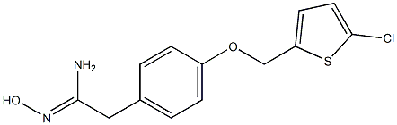 (1Z)-2-{4-[(5-chlorothien-2-yl)methoxy]phenyl}-N'-hydroxyethanimidamide Struktur