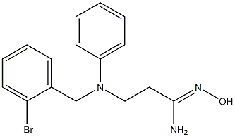 (1Z)-3-[(2-bromobenzyl)(phenyl)amino]-N'-hydroxypropanimidamide,,结构式