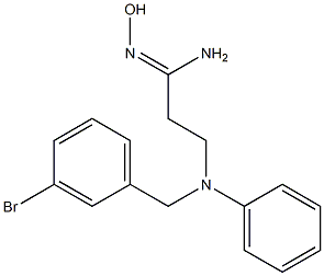 (1Z)-3-[(3-bromobenzyl)(phenyl)amino]-N'-hydroxypropanimidamide Structure