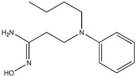 (1Z)-3-[butyl(phenyl)amino]-N'-hydroxypropanimidamide Struktur