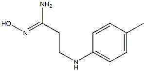 (1Z)-N'-hydroxy-3-[(4-methylphenyl)amino]propanimidamide Structure