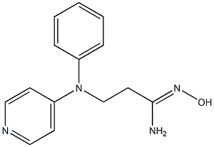 (1Z)-N'-hydroxy-3-[phenyl(pyridin-4-yl)amino]propanimidamide 化学構造式