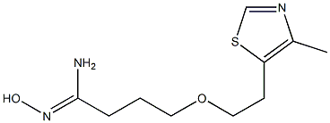 (1Z)-N'-hydroxy-4-[2-(4-methyl-1,3-thiazol-5-yl)ethoxy]butanimidamide Struktur