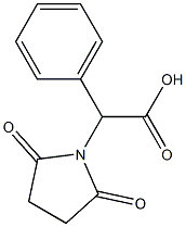 (2,5-dioxopyrrolidin-1-yl)(phenyl)acetic acid 化学構造式