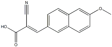 (2E)-2-cyano-3-(6-methoxy-2-naphthyl)acrylic acid Structure