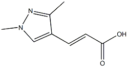 (2E)-3-(1,3-dimethyl-1H-pyrazol-4-yl)acrylic acid Struktur