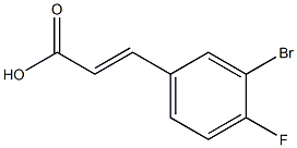 (2E)-3-(3-bromo-4-fluorophenyl)acrylic acid Struktur