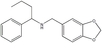 (2H-1,3-benzodioxol-5-ylmethyl)(1-phenylbutyl)amine Structure