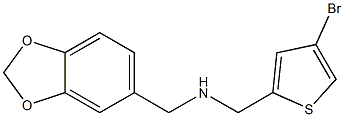 (2H-1,3-benzodioxol-5-ylmethyl)[(4-bromothiophen-2-yl)methyl]amine Struktur